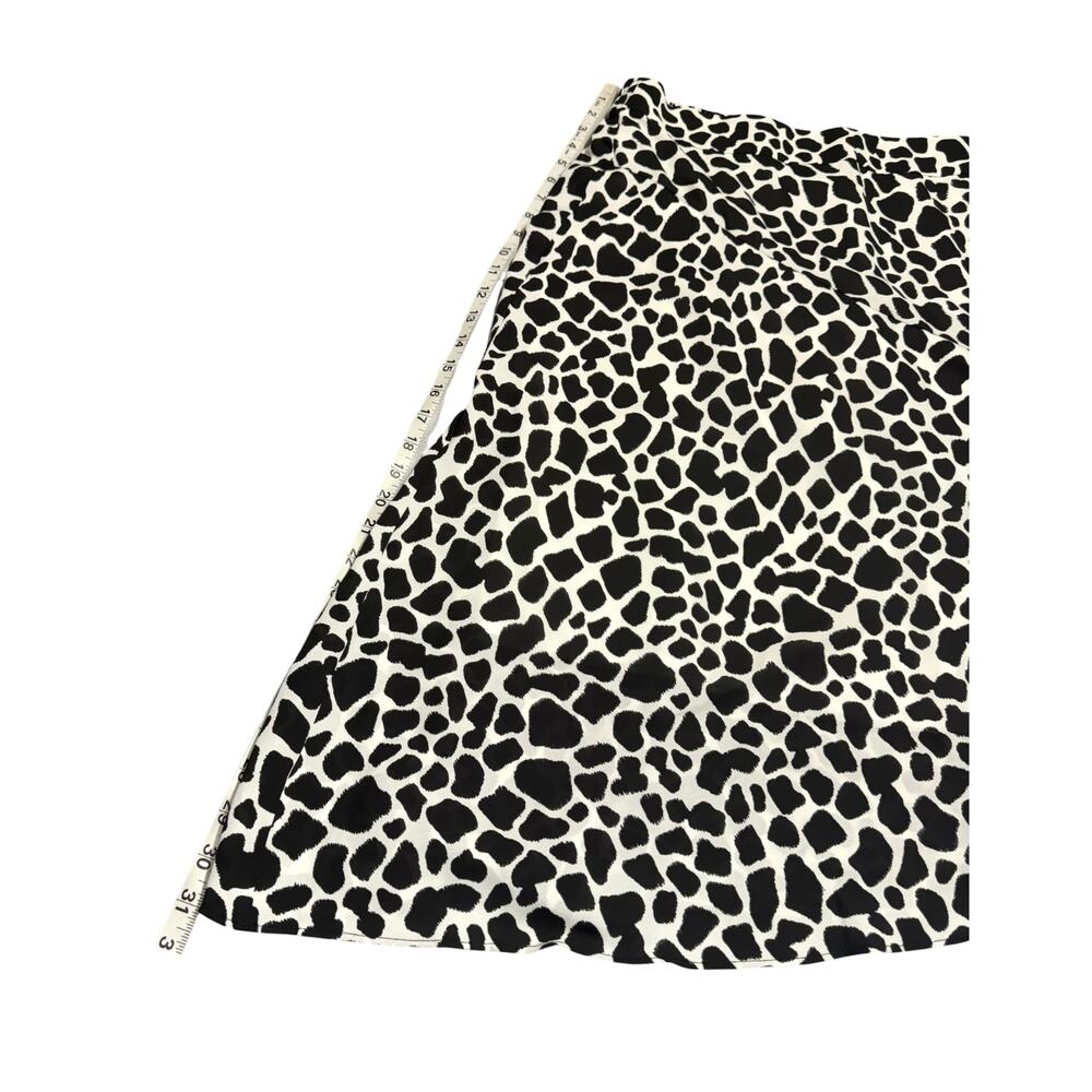 INC International Concepts Skirt Size 10 Black White Animal Print Lined - Picture 6 of 8
